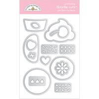 Doodlebug Design - Made With Love Collection - Doodle Cuts - Metal Dies - You Bake Me Happy