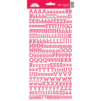 Doodlebug Design - Cardstock Stickers - Alphabet - My Type - Ladybug