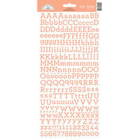 Doodlebug Design - Cardstock Stickers - Alphabet - My Type - Coral