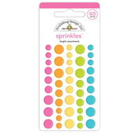 Doodlebug Design - Cute and Crafty Collection - Stickers - Sprinkles - Enamel - Bright Assortment