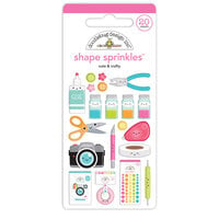 Doodlebug Design - Cute and Crafty Collection - Stickers - Shape Sprinkles - Enamel - Cute And Crafty