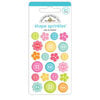 Doodlebug Design - Cute and Crafty Collection - Stickers - Shape Sprinkles - Enamel - Cute As A Button