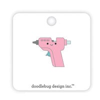 Doodlebug Design - Cute and Crafty Collection - Collectible Pins - Glue Gun