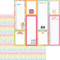 Doodlebug Design - Cute and Crafty Collection - 12 x 12 Double Sided Paper - Happy Thoughts