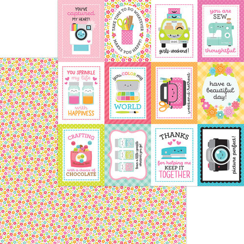 Doodlebug Petite Prints Double-Sided Cardstock 12X12 12/Pk-My