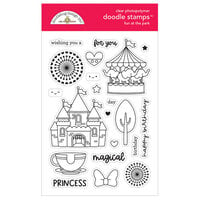 Doodlebug Design - Fun At The Park Collection - Clear Photopolymer Stamps - Fun At The Park
