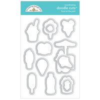 Doodlebug Design - Fun At The Park Collection - Doodle Cuts - Metal Dies - Food At The Park