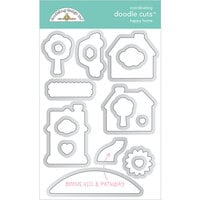 Doodlebug Design - My Happy Place Collection - Doodle Cuts - Metal Dies - Happy Home