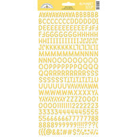 Doodlebug Design - Monochromatic Collection - Puffy Stickers - Alphabet Soup - Bumblebee