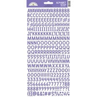 Doodlebug Design - Monochromatic Collection - Puffy Stickers - Alphabet Soup - Lilac