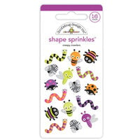 Doodlebug Design - Happy Haunting Collection - Stickers - Shape Sprinkles - Enamel - Creepy Crawlers