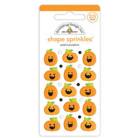 Doodlebug Design - Happy Haunting Collection - Stickers - Shape Sprinkles - Enamel - Playful Pumpkins