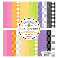 Doodlebug Design - Happy Haunting Collection - 12 x 12 Paper Pack - Petite Print Assortment