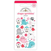Doodlebug Design - Let It Snow Collection - Stickers - Shape Sprinkles - Enamel - Polar Pals