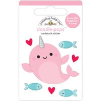Doodlebug Design - Let It Snow Collection - Stickers - Doodle-Pops - Whale Hello