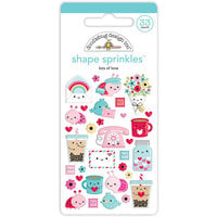 Doodlebug Design - Lots Of Love Collection - Stickers - Shape Sprinkles - Enamel - Lots of Love