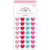 Doodlebug Design - Lots Of Love Collection - Stickers - Shape Sprinkles - Enamel - Happy Hearts
