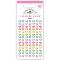 Doodlebug Design - Pretty Kitty Collection - Stickers - Shape Sprinkles - Enamel - Love You