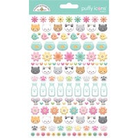 Doodlebug Design - Pretty Kitty Collection - Stickers - Puffy Shapes - Icons