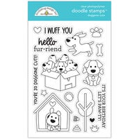 Doodlebug Design - Doggone Cute Collection - Clear Photopolymer Stamps - Doggone Cute