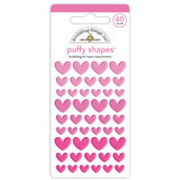 Doodlebug Design - Monochromatic Collection - Stickers - Puffy Shapes - Bubblegum Heart