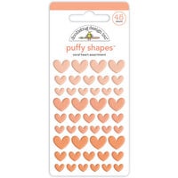 Doodlebug Design - Monochromatic Collection - Stickers - Puffy Shapes - Coral Heart