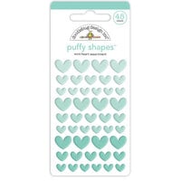 Doodlebug Design - Monochromatic Collection - Stickers - Puffy Shapes - Mint Heart