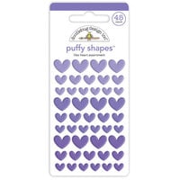 Doodlebug Design - Monochromatic Collection - Stickers - Puffy Shapes - Lilac Heart