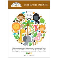 Doodlebug Design - Shadow Box Insert Kit - At The Zoo