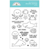 Doodlebug Design - Seaside Summer Collection - Clear Photopolymer Stamps - Sea Life
