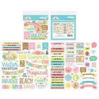 Doodlebug Design - Seaside Summer Collection - Odds and Ends - Die Cut Cardstock Pieces - Chit Chat