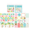 Doodlebug Design - Seaside Summer Collection - Odds and Ends - Die Cut Cardstock Pieces - Bits and Pieces