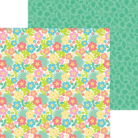 Doodlebug Design - Seaside Summer Collection - 12 x 12 Double Sided Paper - Island Tropics