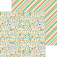 Doodlebug Design - Seaside Summer Collection - 12 x 12 Double Sided Paper - Beach Blvd