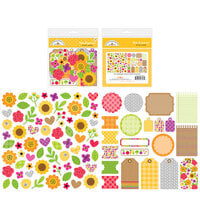 Doodlebug Design - Farmer's Market Collection - Die Cut Cardstock Pieces - Bits and Pieces
