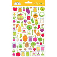 Doodlebug Design - Farmer's Market Collection - Stickers - Puffy Shapes - Icons - Veggie Garden
