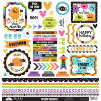 Doodlebug Design - Monster Madness Collection - Halloween - 12 x 12 Cardstock Stickers - This and That