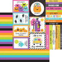 Doodlebug Design - Monster Madness Collection - Halloween - 12 x 12 Double Sided Paper - Spooky Fun