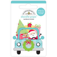 Doodlebug Design - Candy Cane Lane Collection - Christmas - Stickers - Doodle-Pops - Here Comes Santa Claus