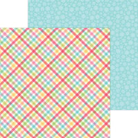 Doodlebug Design - Candy Cane Lane Collection - 12 x 12 Double Sided Paper - Plaid It's Christmas