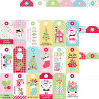 Doodlebug Design - Candy Cane Lane Collection - Christmas - 12 x 12 Double Sided Paper - Gift Giving