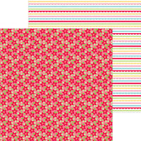 Doodlebug Design - Candy Cane Lane Collection - Christmas - 12 x 12 Double Sided Paper - Festive Flowers
