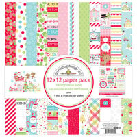 Doodlebug Design - Candy Cane Lane Collection - Christmas - 12 x 12 Paper Pack
