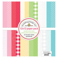 Doodlebug Design - Candy Cane Lane Collection - Christmas - 12 x 12 Paper Pack - Petite Print Assortment
