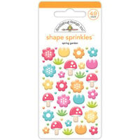 Doodlebug Design - Over The Rainbow Collection - Stickers - Shape Sprinkles - Enamel - Spring Garden
