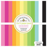 Doodlebug Design - Over The Rainbow Collection - 12 x 12 Paper Pack - Textured Cardstock Assortment