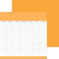 Doodlebug Design - Day To Day Collection - 12 x 12 Double Sided Paper - Tangerine