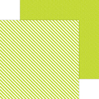 Doodlebug Design - Monochromatic Collection - 12 x 12 Double Sided Paper - Citrus Candy Stripe