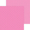 Doodlebug Design - Monochromatic Collection - 12 x 12 Double Sided Paper - Bubblegum Plaid
