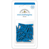 Doodlebug Design - Monochromatic Collection - Mini Clothespins - Blue Jean